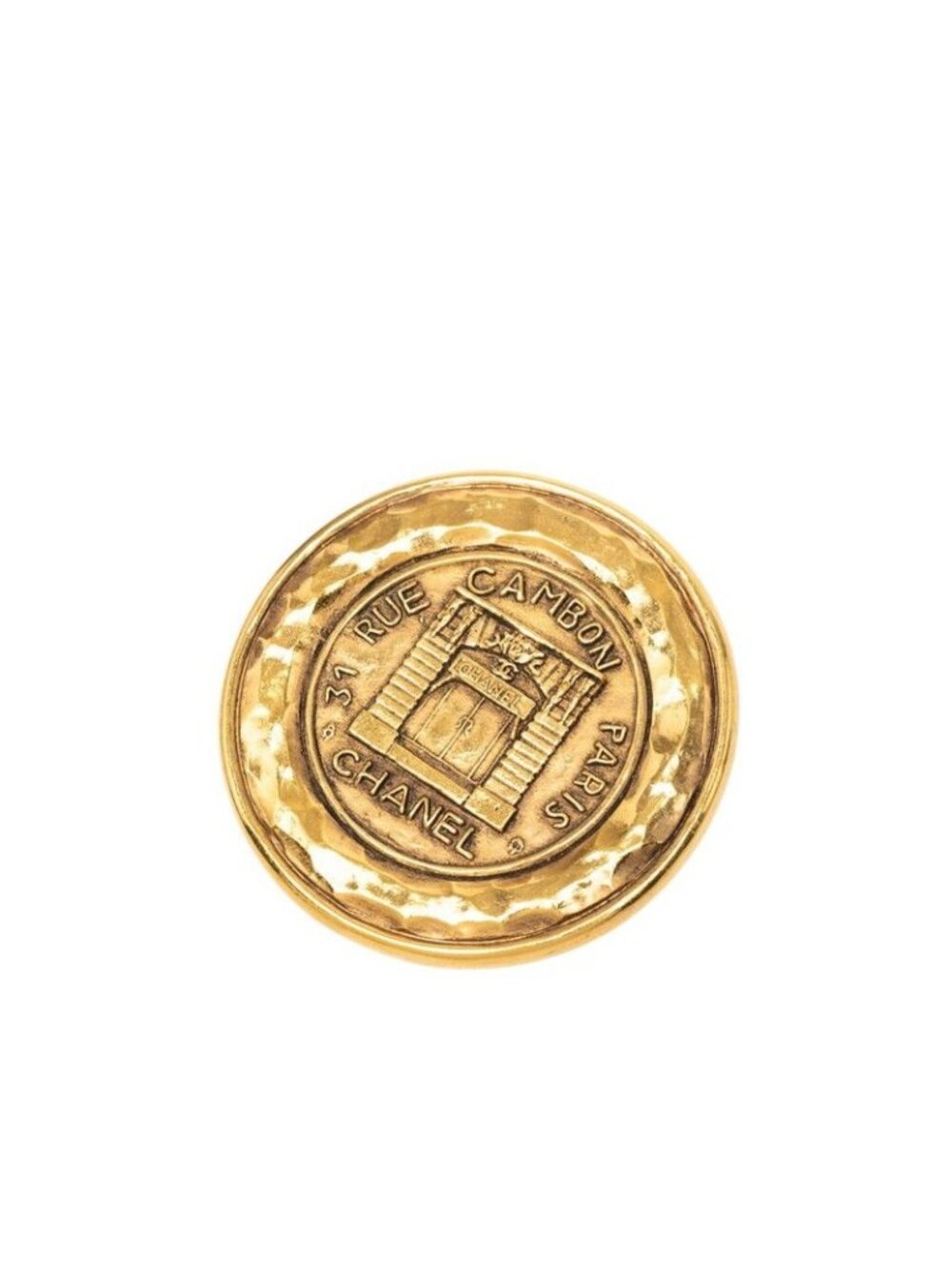 Chanel 31 Rue Cambon Paris Brooch Pins Gold Plated
